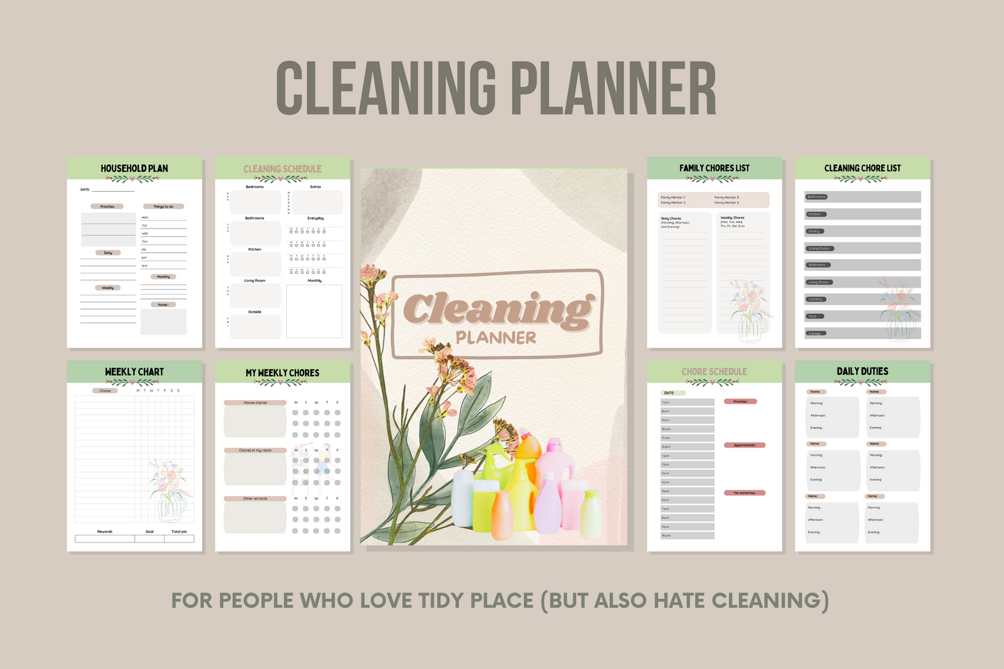 Cleaning Power Planner – For People Who Love a Tidy Space (But Also Hate Cleaning) with PLR