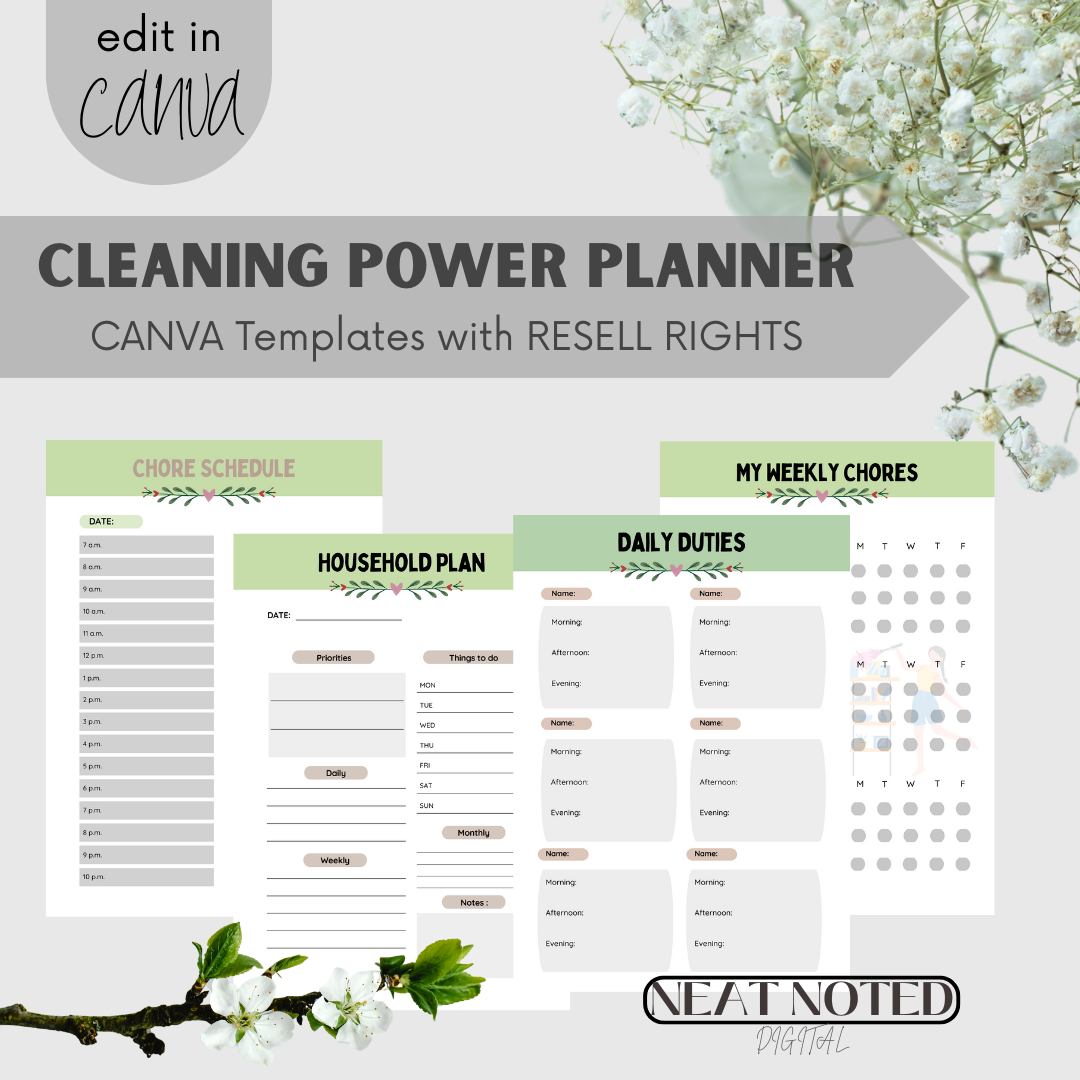 Cleaning Power Planner – For People Who Love a Tidy Space (But Also Hate Cleaning) with PLR
